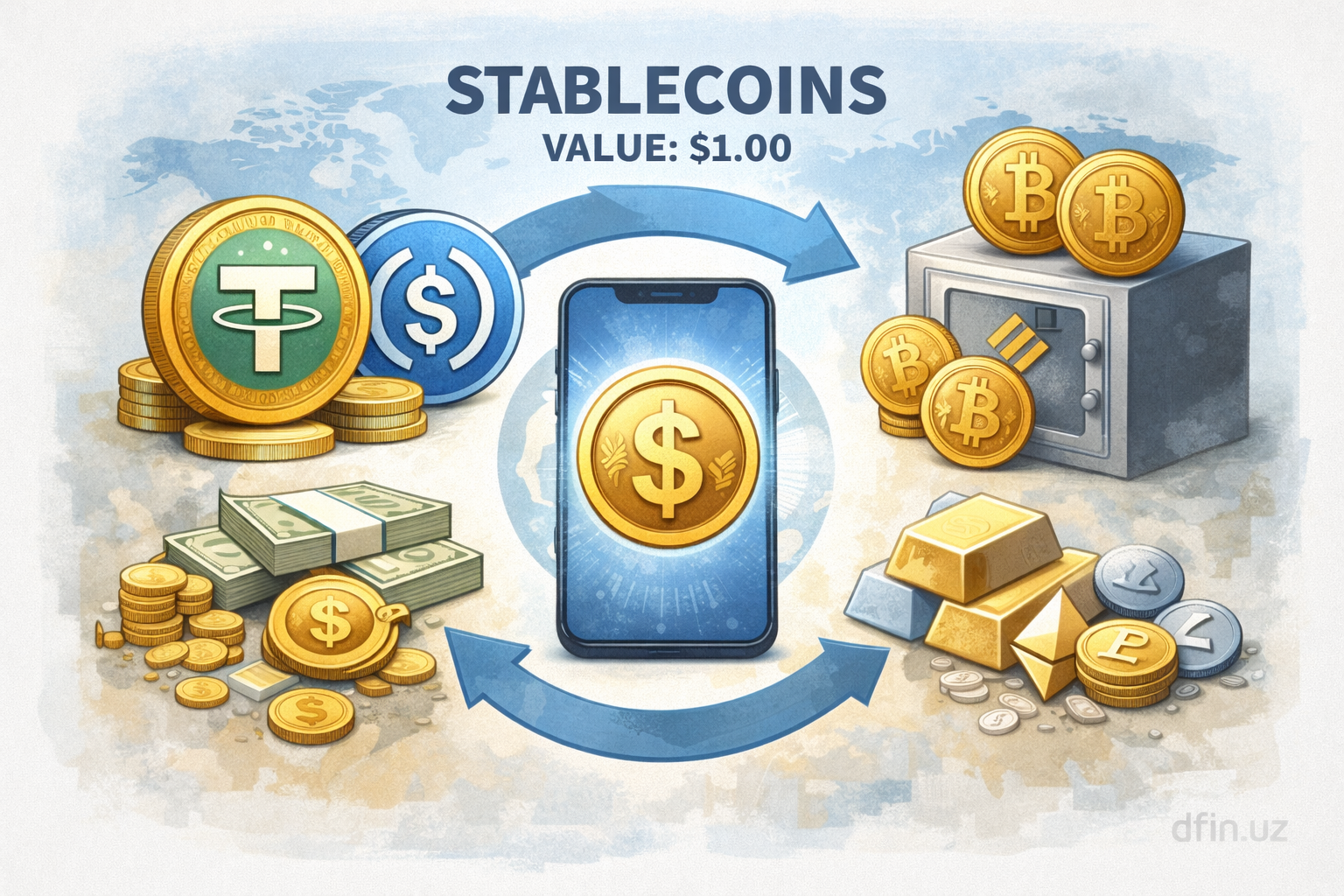 Stablecoinlar nima va ular qanday ishlaydi?